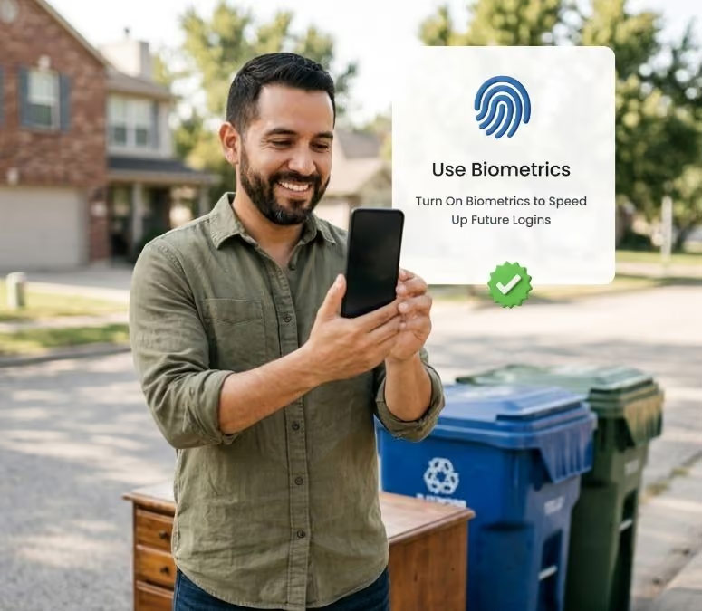 Log In with Face ID or Fingerprint